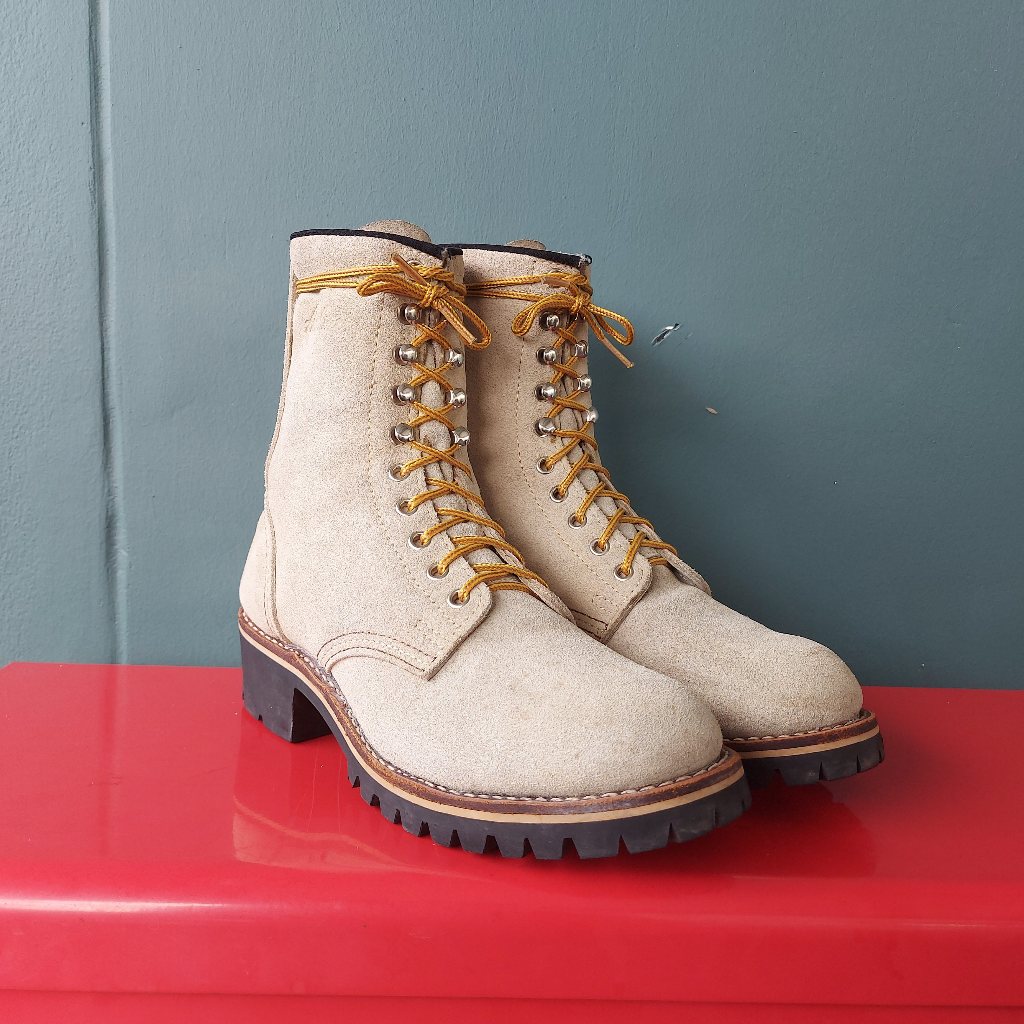 Hawkins GT4371 Good Year Welt Construction Work Boots 9E/42 Made in Korea ทรงสวย หนังกำมะหยี่ พื้นเต