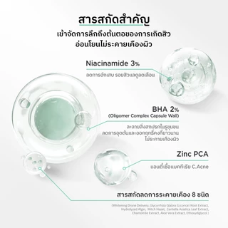 NU FORMULA Acne Solution Ampoule Serum 30ml เซรั่มดูแลปัญหาสิว BHA 2% ลดรอยแดง รอยสิว รอยดำจากสิว