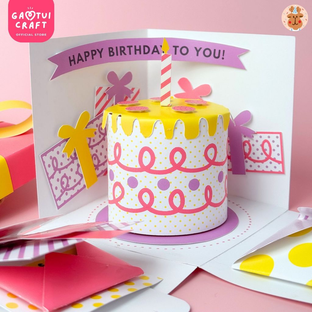 แก้มตุ่ยคราฟต์ Nina - การ์ดวันเกิด กล่องของขวัญระเบิด ของขวัญวันเกิดแฟน  การ์ดวันเกิดแฟนทำเอง - รูปที่ 2