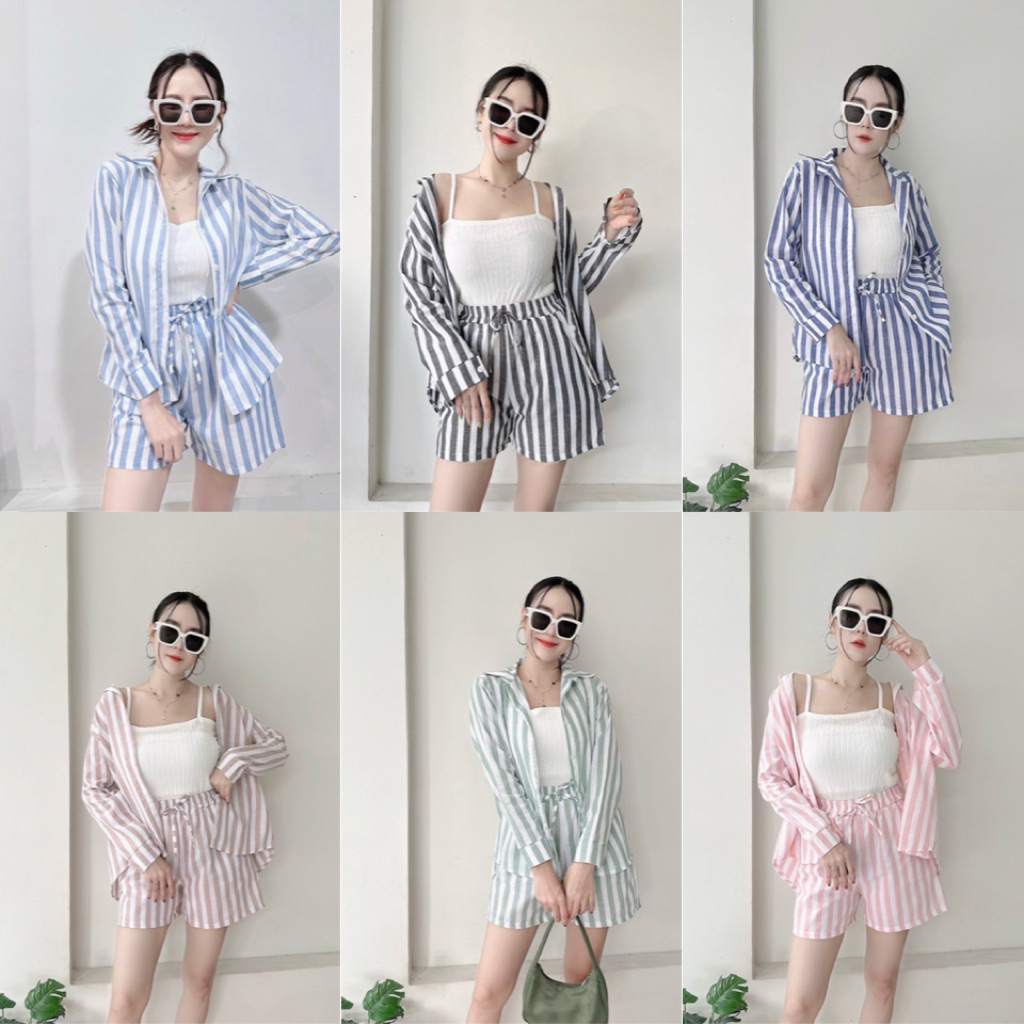 LILY ชุดเซ็ต 3 ชิ้น[เสื้อคลุม+สายเดี่ยว+กางเกง] ชุดน่ารักๆ ชุดสวยๆ งานสวยแนะนำเลยค่า - รูปที่ 2