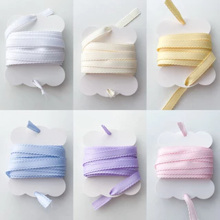 ♡ พร้อมส่ง | (5 หลา) Ribbon โบว์ ริบบิ้น ขอบหยัก ขนาด 10 mm / 1 cm