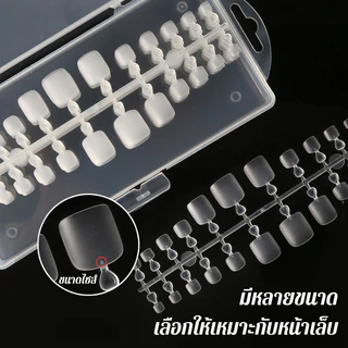 เล็บปลอม สำหรับนิ้วเท้า ผิวMatte ยืดหยุ่นสูง แพ็ค 240 ชิ้น เนื้อหยาบไม่ต้องขัดหน้าเล็บ