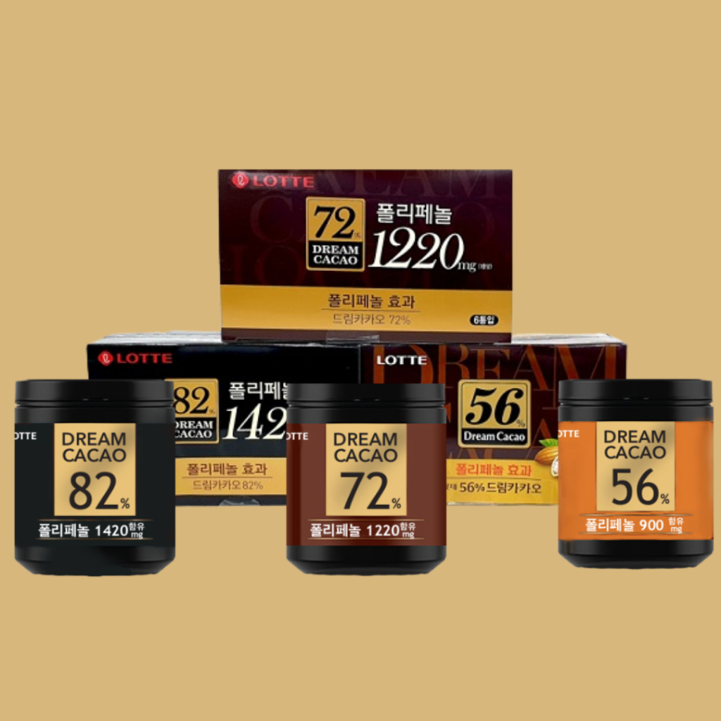 ดรีมคาเคาดาร์กช็อกโกเลตแท้,Dream cacao dark chocolate จากเกาหลี  56%, 72% 82% ขนาด 86g. ยี่ห้อ Lotte