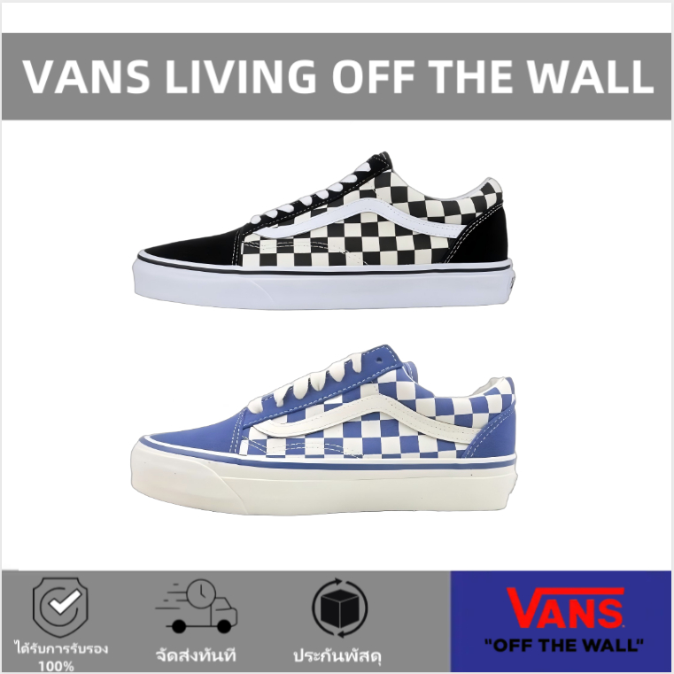 ✔ของแท้ 100%💖NEW Vans Old Skool Black Checkerboard Sneakers VANS VNOA38G1POS VN000CT9MBL รองเท้าผ้าใ