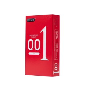 โปร1แถมเจล 2 ซองถุงยางอนามัย KUIYLO (10ชิ้น/1กล่อง) แบบบาง ขนาด 0.01 มิล ไม่ระบุชื่อสินค้าหน้ากล่อง