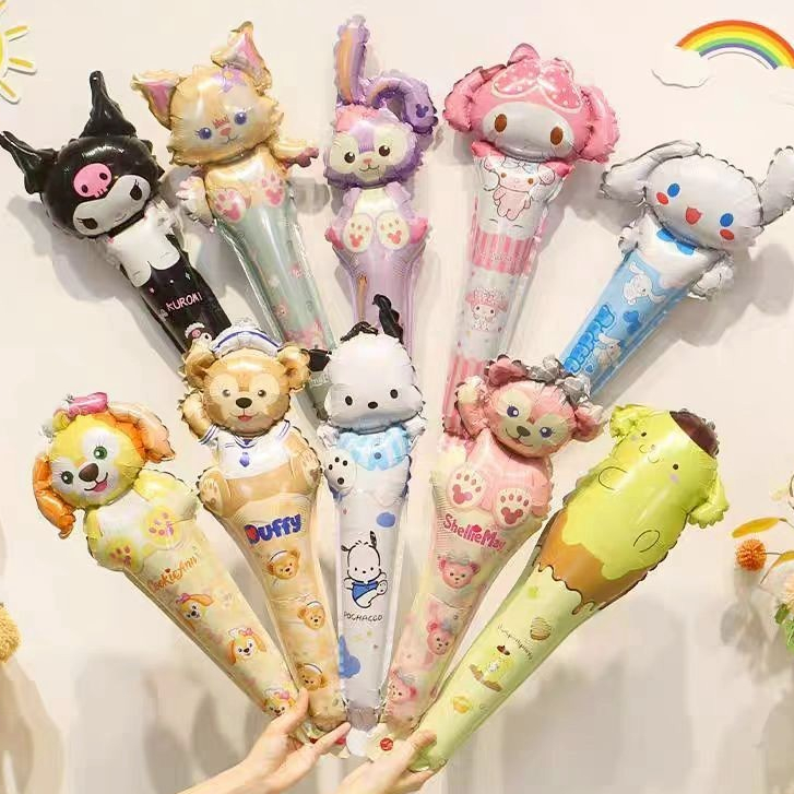 พร้อมส่ง ลูกโป่งวันเกิด ลูกโป่งฟอยล์แบบยาว ลูกโป่ง  ลายการ์ตูน ตกแต่งบ้าน ลูกโป่งเทศกาล น่ารักมากก ลูกโป่งวัยเด็ก