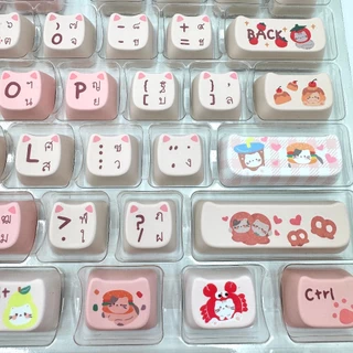 ⚡พร้อมส่งจากไทย⚡คีย์แคปไทย keycapแมว ใช้สำหรับ mechanical keyboardส่วนใหญ่