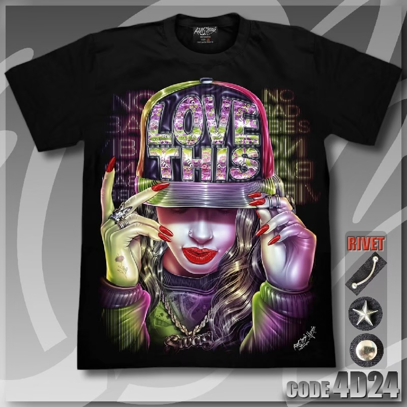 เสื้อยืดสกรีนเรืองแสง ROCK CHANG 4D24