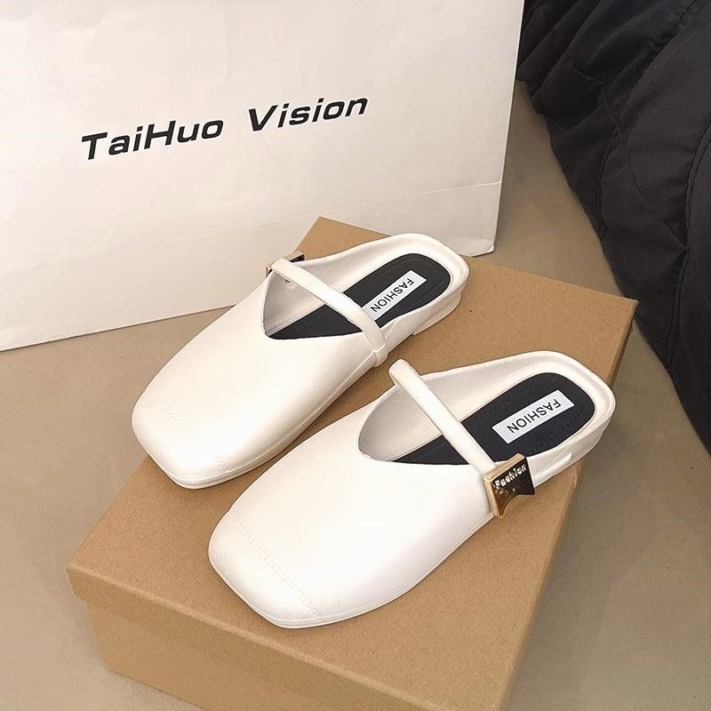 พร้อมส่งจากไทย【2382】รองเท้าคัชชูทรงวินเทจเหมาะกับใส่ทำงานหน้ากว้างสายคาดไม่รัดเท้า - รูปที่ 5