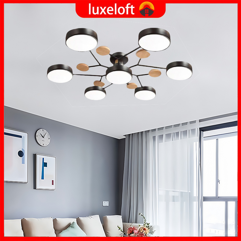 โคมไฟเพดาน LED 3สี โมเดิร์น เรียบง่าย มินิมอล เหล็กพีวีซี ไม้ บ้าน ห้องนอน ครัว ห้องน้ํา ไฟ led ไฟห้องนอน ไฟห้อง ไฟled