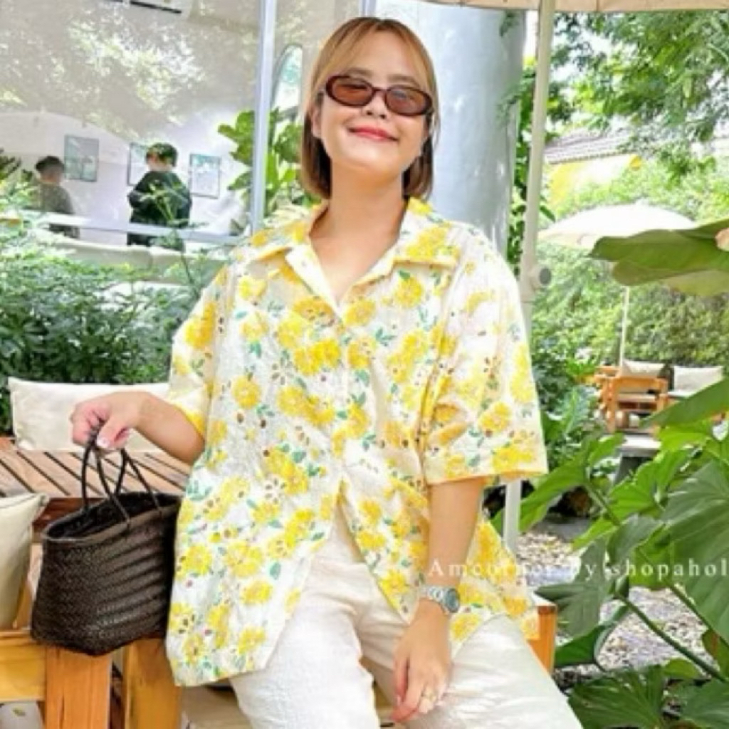 ✅พร้อมส่ง✅ เสื้อลายลูกไม้ฉลุ อก34”-46“ Amcorner