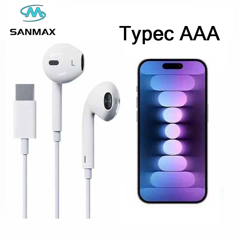 หูฟัง Typec ไม่จำเป็นต้องใช้บลูทูธ ใช้โดยตรง การโทรเป็นแบบสเตอริโอ สำหรับ phone / Android ทุกยี่ห้อ （รับประกัน 1 ปี）AAA