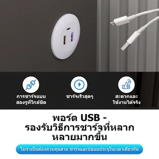 SEVENWOOD โต๊ะข้างเตียงอัจฉริยะ ตู้เก็บของทันสมัยเรียบง่ายมัลติฟังก์ชั่น ชาร์จไร้สาย พร้อมพอร์ตUSBไฟ3สีและลำโพงบลูทูธคู่