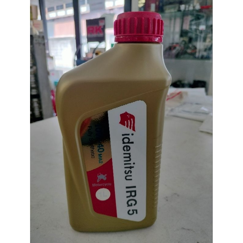 น้ำมันเครื่องสังเคราะห์ IDEMITSU IRG5 10W-40 MA2 คาดแดง  มอเตอร์ไซค์(ขวดทอง)(OIL-OIL-IDEMITSU4T-2)