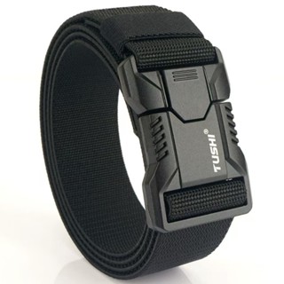 เข็มขัดผู้ชายกลางแจ้งปีนเขา ผ้าใบไนลอน มัลติฟังก์ชัน Quick R…