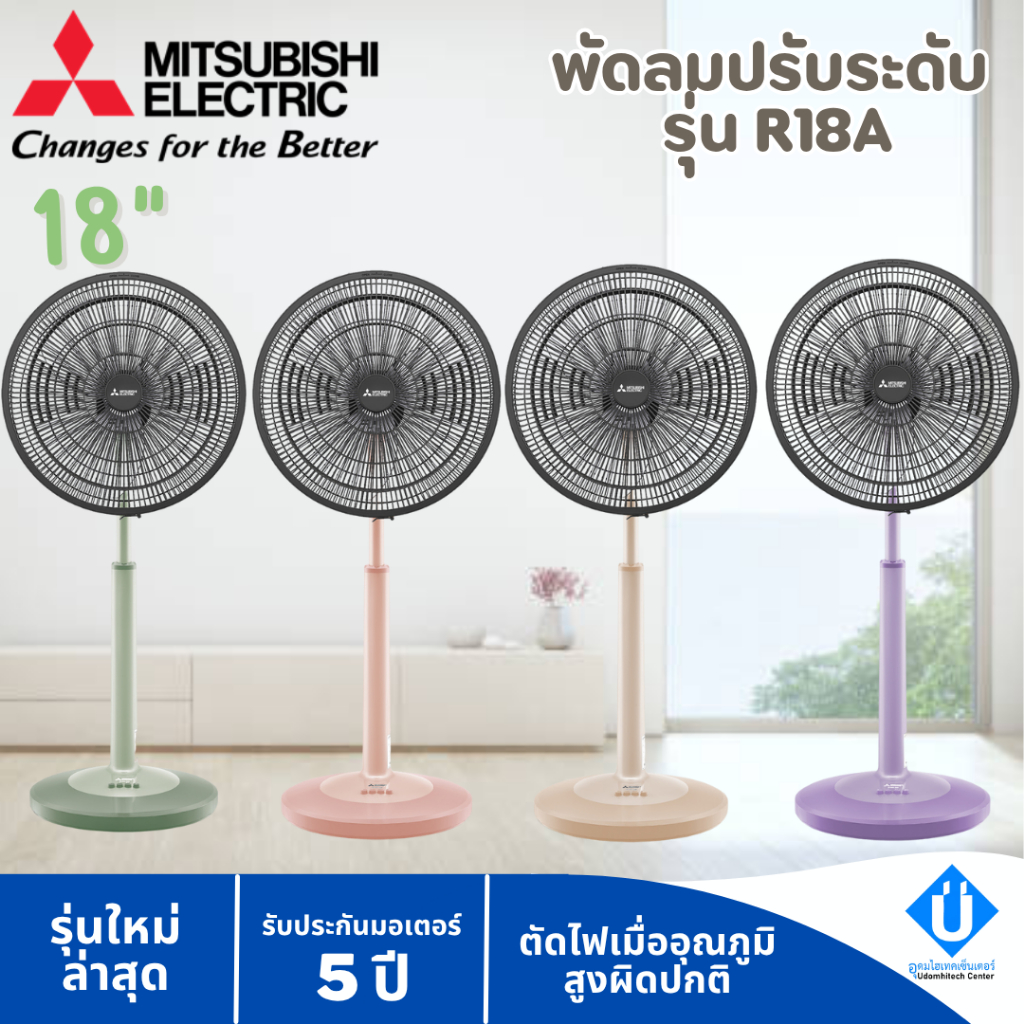 พัดลม MITSUBISHI รุ่น R18A-GB PT-BL ขนาด 18 นิ้ว