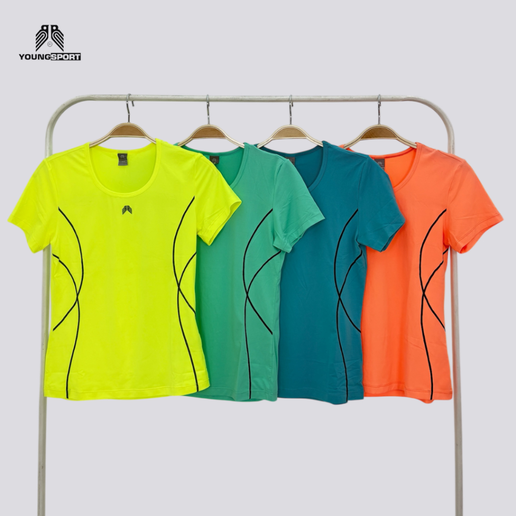 Young Sport T-shirt I Y-7648 I เสื้อยืดเเขนสั้นคอกลมผู้หญิง เสื้อกีฬา แห้งเร็ว น้ำหนักเบา ใส่สบาย