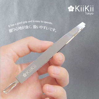 KiiKii แหนบสแตนเลส 2in1 แหนบถอนคิ้วแบบมืออาชีพ สแตนเลสทนทาน แต่งทรงคิ้วสวยเป๊ะ