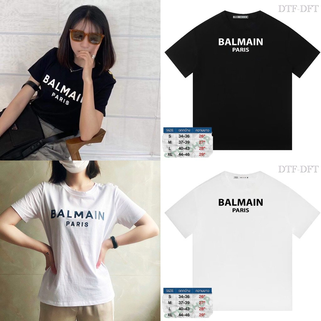 🌟STF_SHOP🌟เสื้อยืด แขนสั้น คอกลม งานผ้าคอตตอน100%ลายแฟชั่น ใส่ได้หญิง-ชาย S-XL ฿B