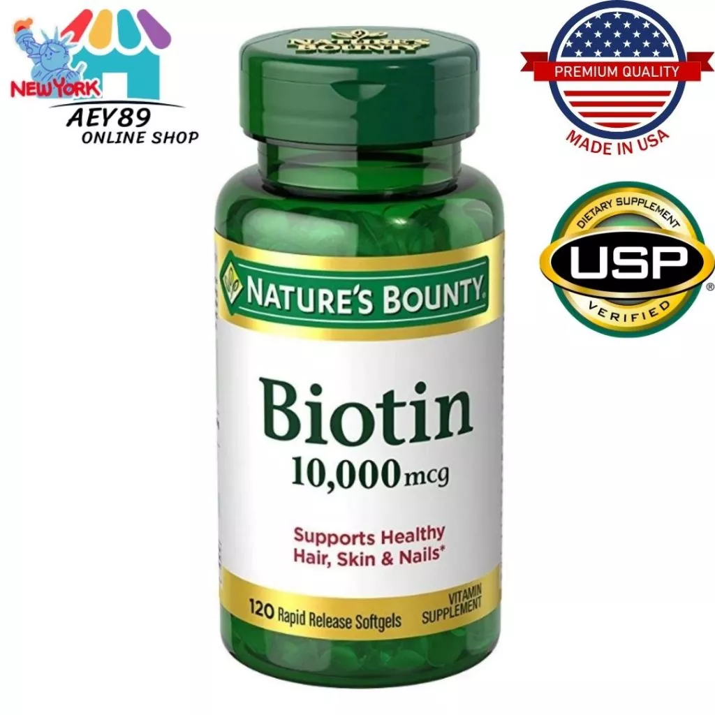 Nature's Bounty Biotin 10,000 mcg 120 Softgels