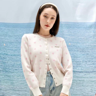 CHUUCHOP - Bunny dot cardigan คาดิแกนไหมพรมลายจุด (C8395)