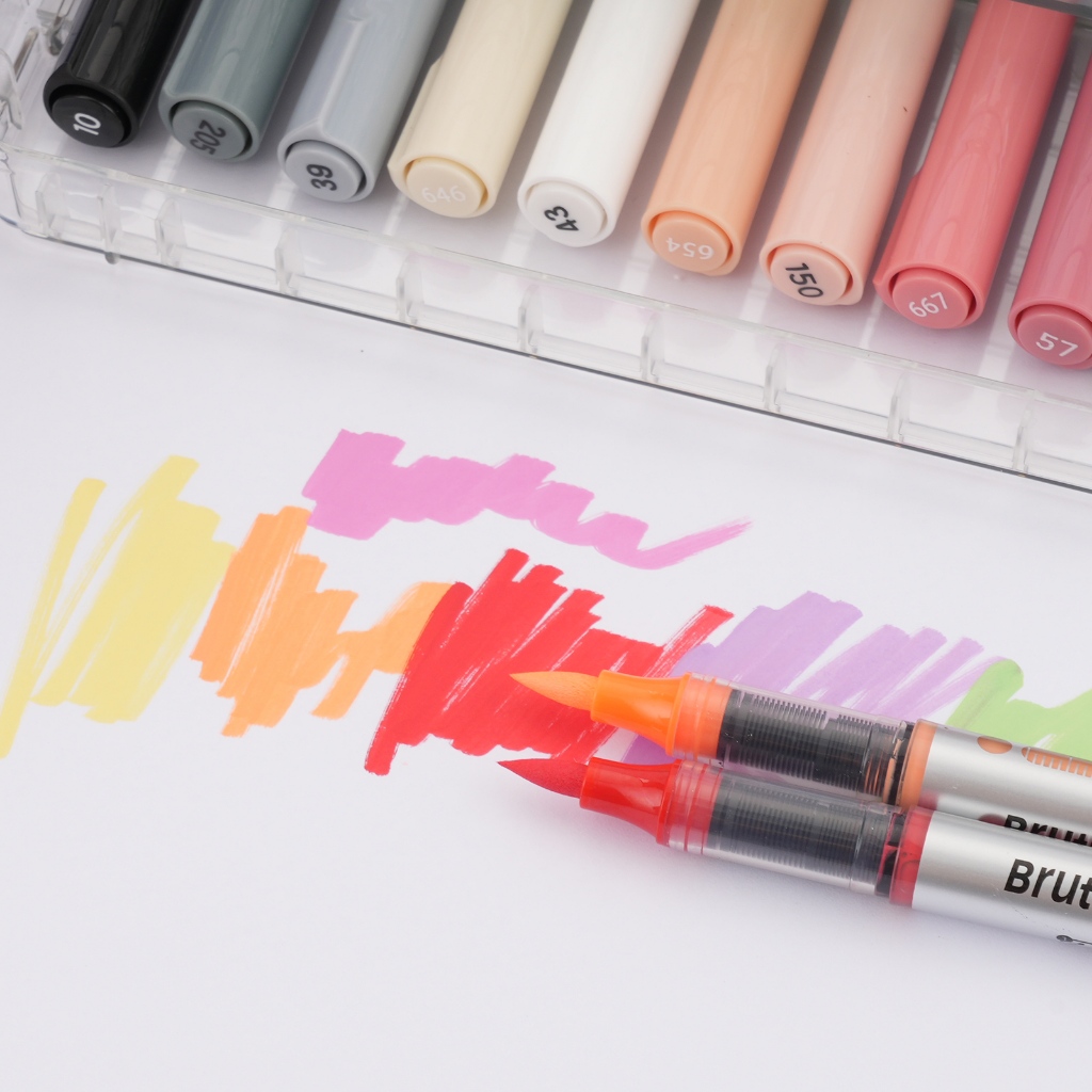 MW ชุดปากกามาร์กเกอร์อะคริลิกชนิดน้ำตรง 60/84 สี พร้อมหัวแปรงสำหรับวาดภาพระบายสีในโรงเรียน ชุดของขวัญ ราคา ถูกที่สุด ดีลบีเคเค แกลเลอรีภาพที่ 6