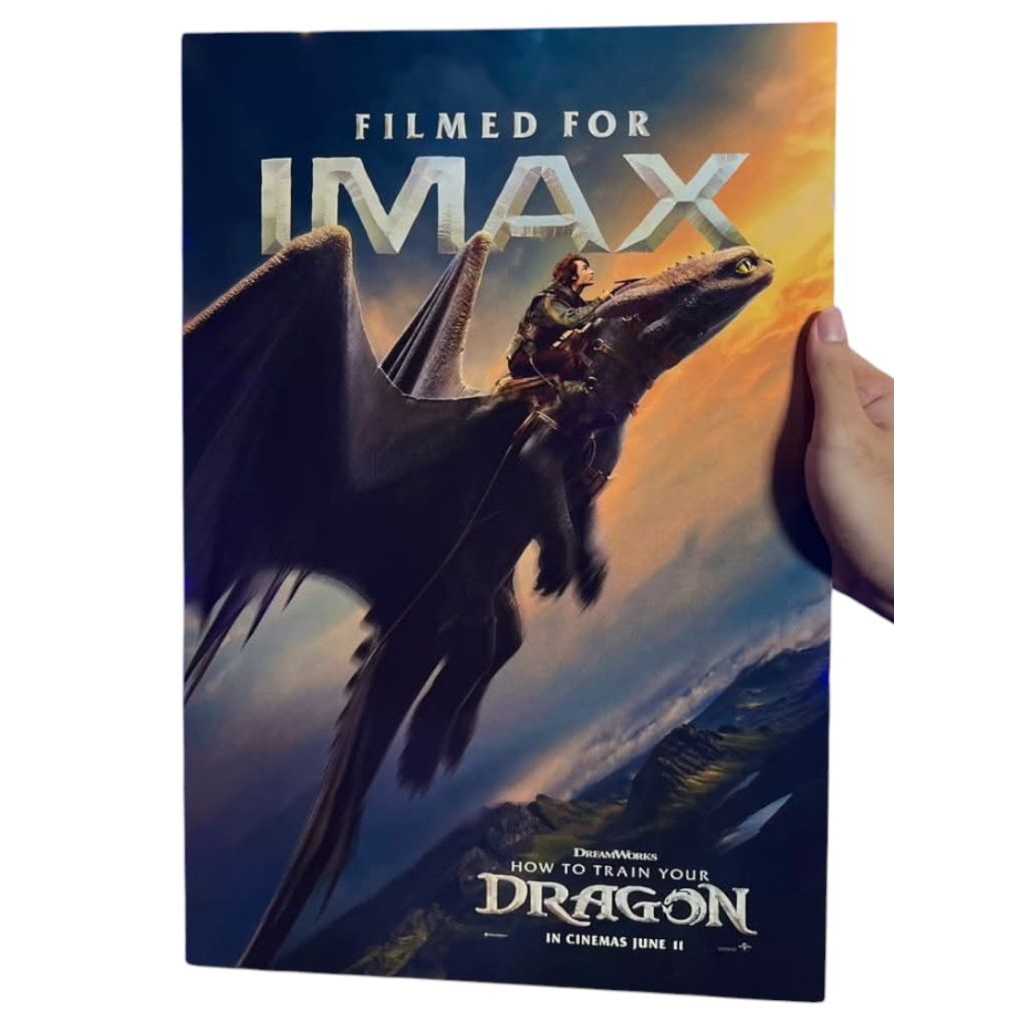 โปสเตอร์ IMAX Poster How to Train Your Dragon 2025 อภินิหารไวกิ้งพิชิตมังกร แท้จาก Major Cineplex IMAX Poster เขี้ยวกุด
