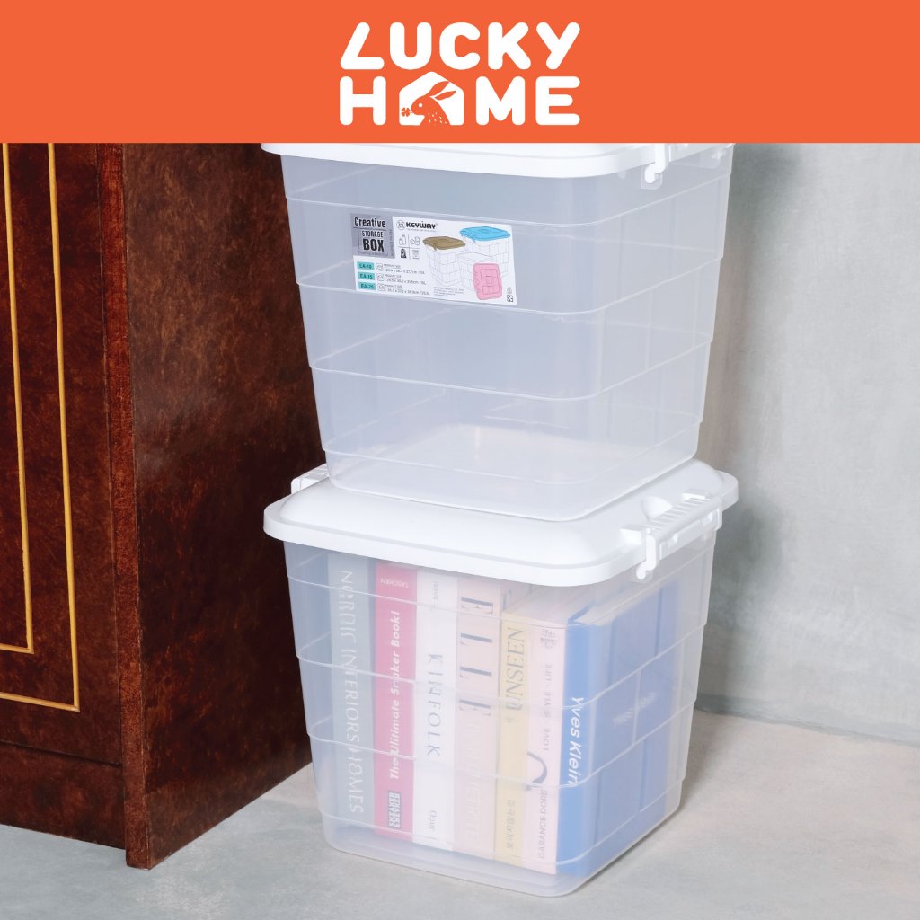 LUCKY HOME กล่องพลาสติกอเนกประสงค์ (L) ขนาด : 37.5(ก) x 35.2(ย) x 35(ส) cm ความจุ : 26.5 L EA-25 ราคา ถูกที่สุด ดีลบีเคเค แกลเลอรีภาพที่ 6