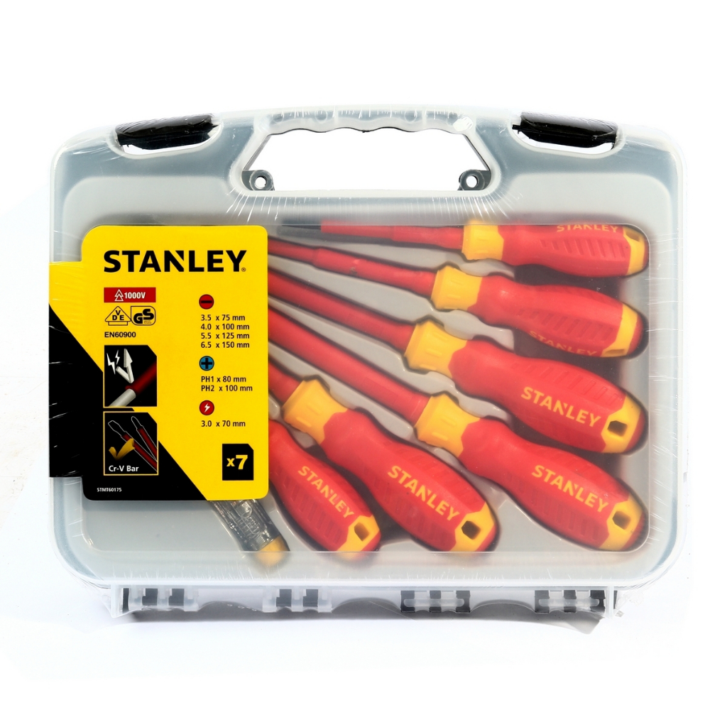STANLEY : ชุดไขควงหุ้มฉนวน 6 ชิ้น และไขควงวัดไฟ รุ่น : 60-175