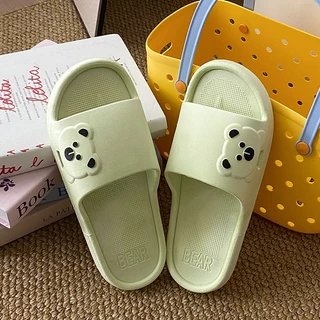 พร้อมส่ง รองเท้าแตะะลําลอง สไตล์น้องหมี พื้นนุ่มใส่ได้ทั้งชายและหญิง #2406