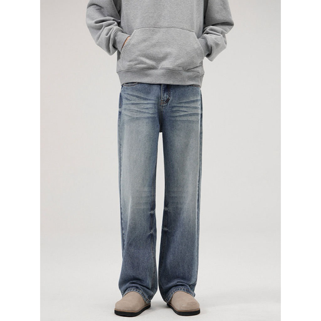 [ส่งด่วน ] Somethingstreet : Blue fade jeans กางเกงยีนส์ทรงกระบอก