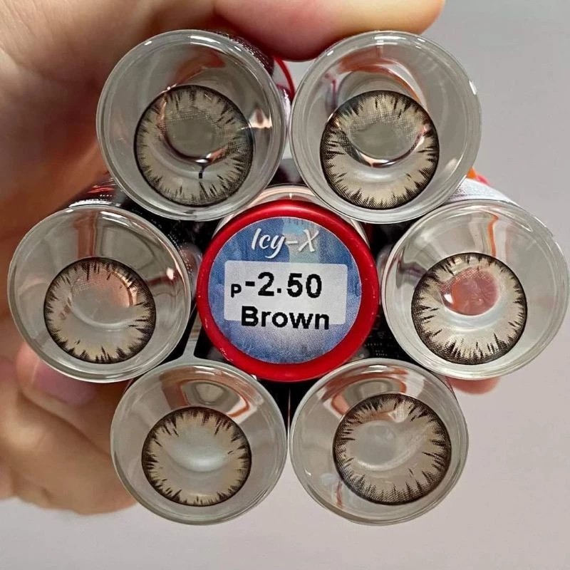 🔥 คอนแทคเลนส์ ✨ขนาดบิ๊กอาย✨ lcy-x Gray / Brown / Black มีค่าสายตาปกติ-10.00 รายเดือน มี อย.