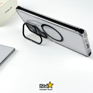 iStar เคสใสขอบดำ เลนส์กล้องตั้งได้ ป้องกันการชน For Samsung S26ultra S25ultra s25 s24ultra ซัมซุง