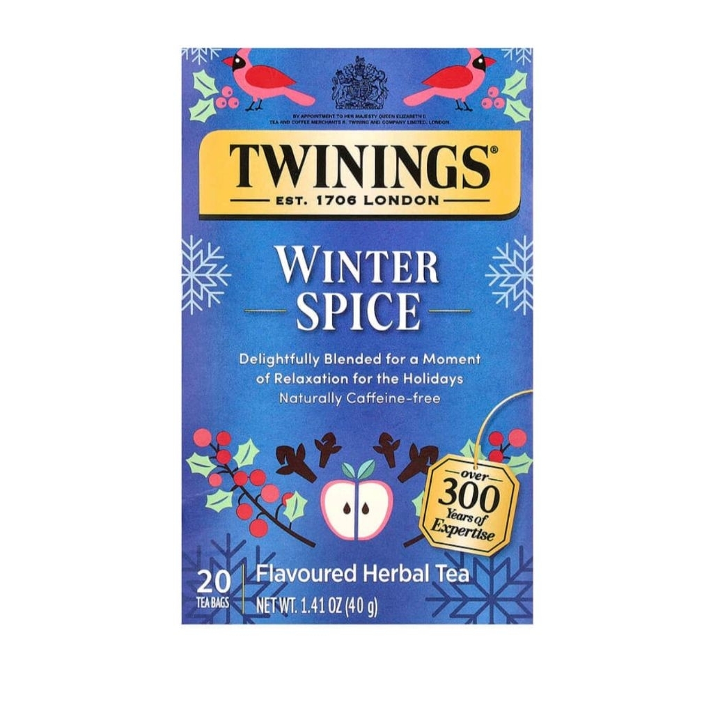 ชาทไวนิงส์ Twinings, Herbal Tea, Winter Spice, Caffeine Free, 20 Tea Bags