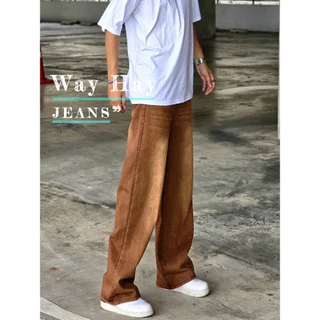 3 สี Baggy jeans กางเกงยีนส์ขากระบอกตรง ทรง ผลิตจากผ้ายีนส์แท้คุณภาพสูง ผ้าหนานุ่มสวมใส่สบาย