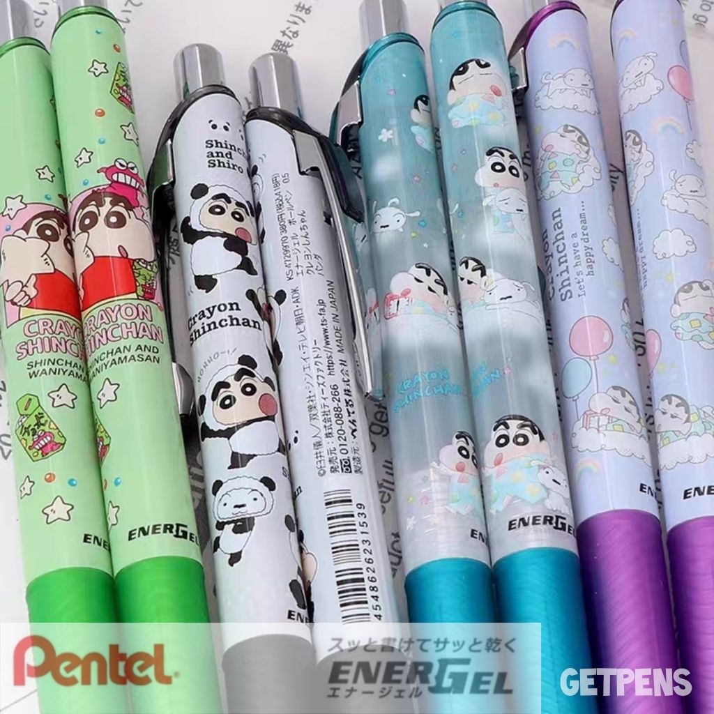 Crayon Shinchan × Pentel Energel ปากกาหมึกเจลสีดำ 0.5mm ลายชินจัง เปลี่ยนรีฟิลได้