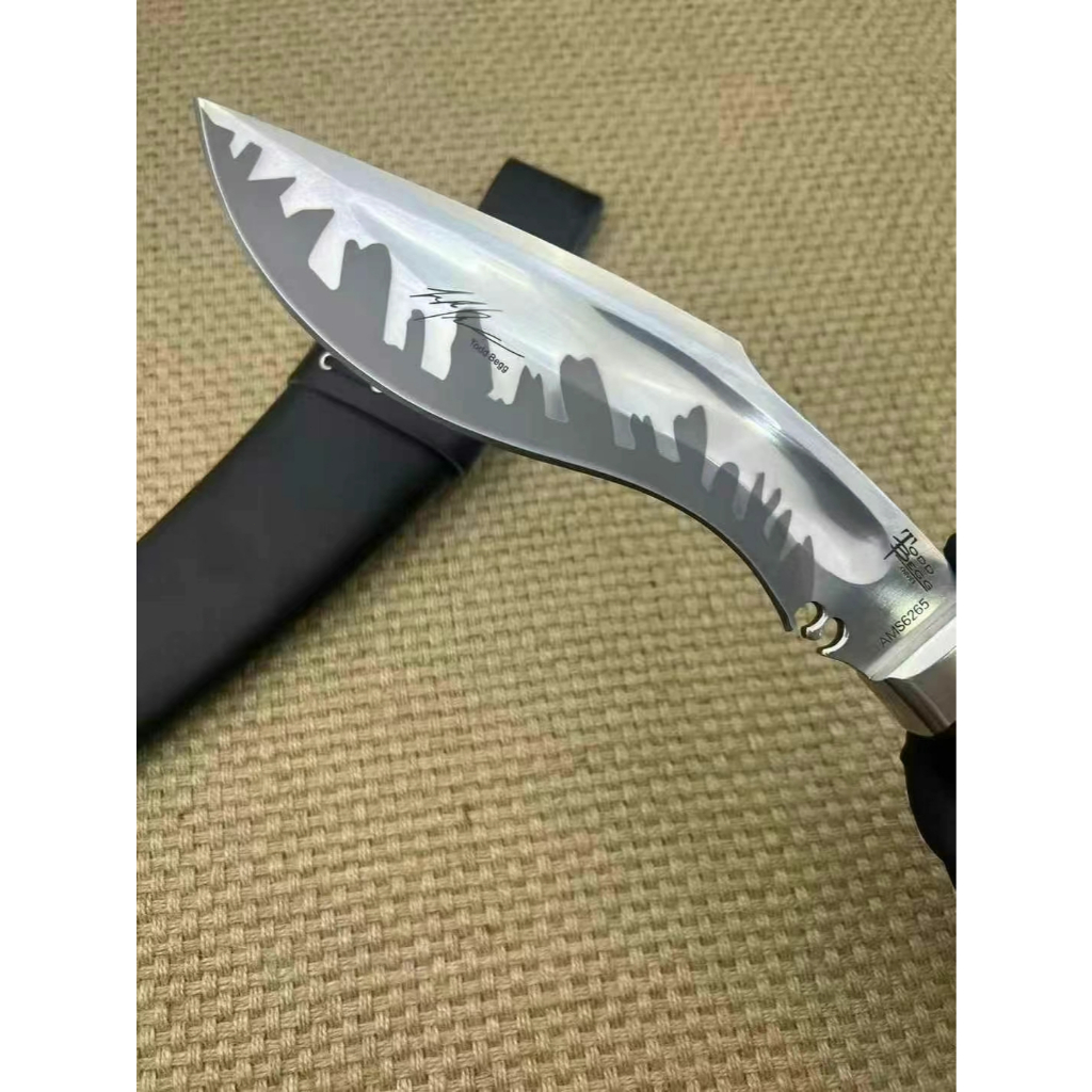 เนปาล - มีดเดินป่า - ความแข็ง: 59 HRC เหล็ก: เหล็ก dc5 - วัสดุก้าน: ไม้สนนำเข้า - รูปที่ 4