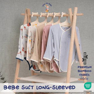 Soul me bebe/Premium Bamboo ผ้าดูด มี0-12m เด็กอ่อนแขนยาว Bebesuit Long-sleevedใยไผ่สุดนิ่มลดอับชื้น