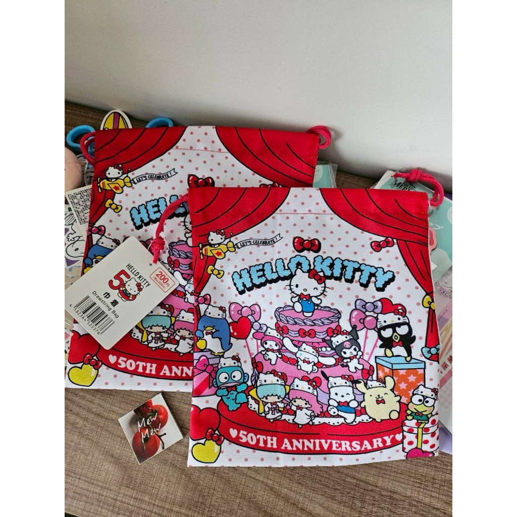[ Instock พร้อมส่ง ] Hello Kitty 50th กระเป๋าหูรูด50ปี