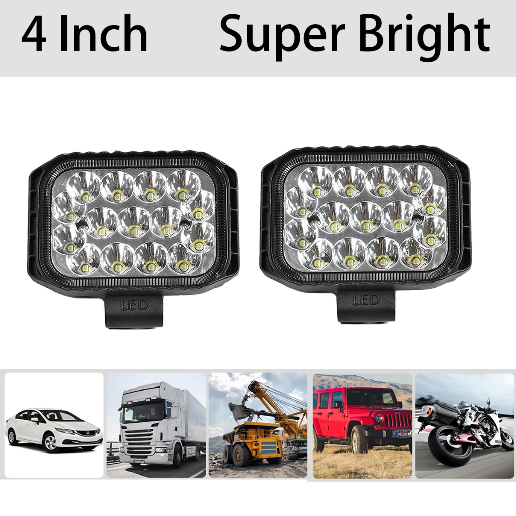 สว่างตาเเตก! 4 นิ้ว ไฟสปอตไลท์ 120w led ดวง ไฟติดรถ ไฟสปอร์ตไลท์ ไฟช่วยตัดหมอก สามารถกระพริบได้ 12V - 24V เเสงขาว