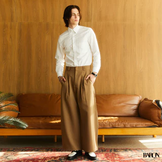 BARON Balloon Wide-Leg pants กางเกงสแลคผู้ชายทรง บอลลูน ปลายขากว้าง แบรนด์บารอน กางเกงขากระบอกใหญ่