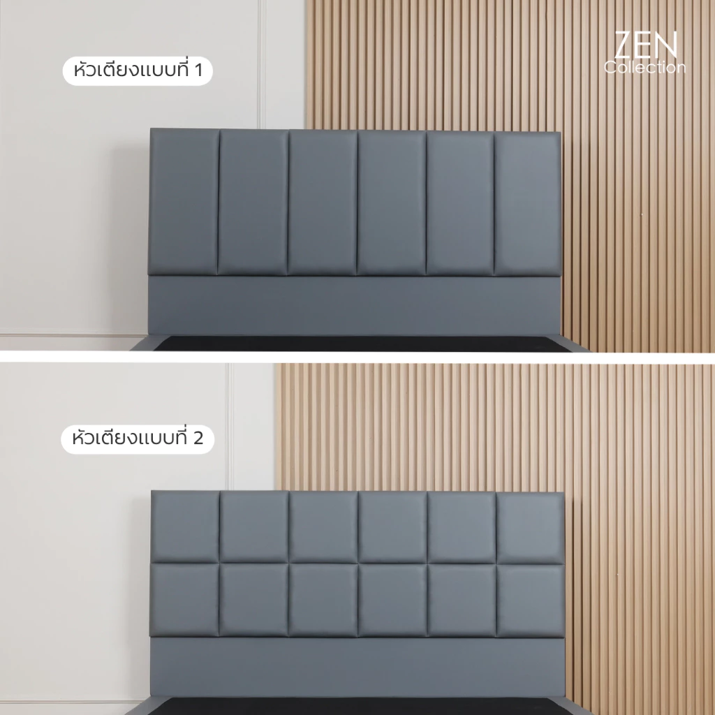 ZEN Collection เตียงนอนพร้อมหัวเตียง 6ฟุต/5ฟุต/3.5ฟุต Winston Bedding Frame thumbnail 4