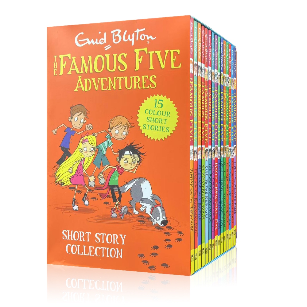15books Enid Blyton Famous Five Adventures Story Books for Kids Children Bedtime Reading Educational English Book
