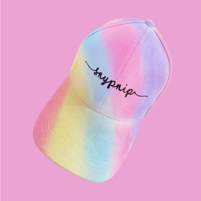 หมวกแก๊ปพาสเทลปักชื่อ 🌈หมวกสีรุ้งน่ารักๆ ใบเดียวก็สั่งปักได้