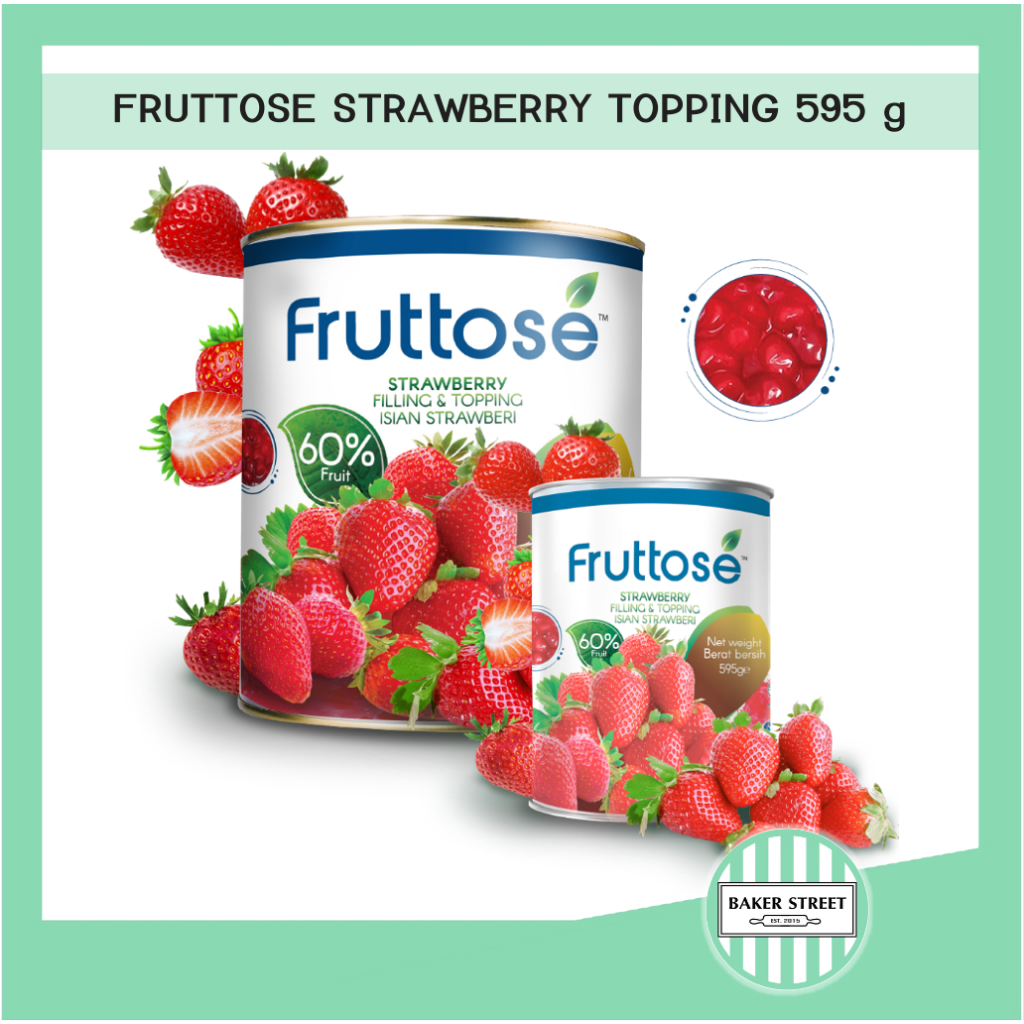 Fruttose Strawberry Topping รสสตรอเบอรี่ 595 g