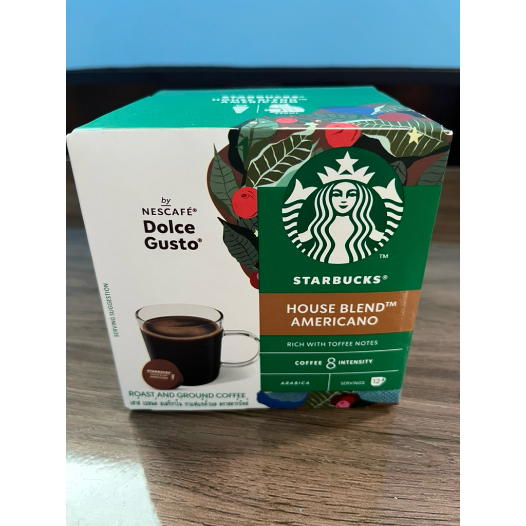 starbucksby nescafe dolce gusto ✅exp01/2026☕️House Blend Americano 12แคปซูล