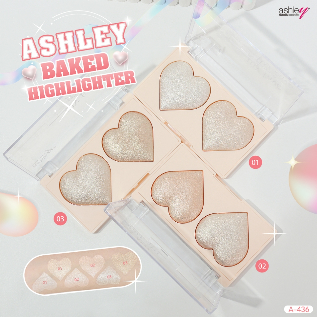 ASHLEY BAKED HIGHLIGHTER A-436 ชิมเมอร์ ไฮไลท์ หน้าฉ่ำ