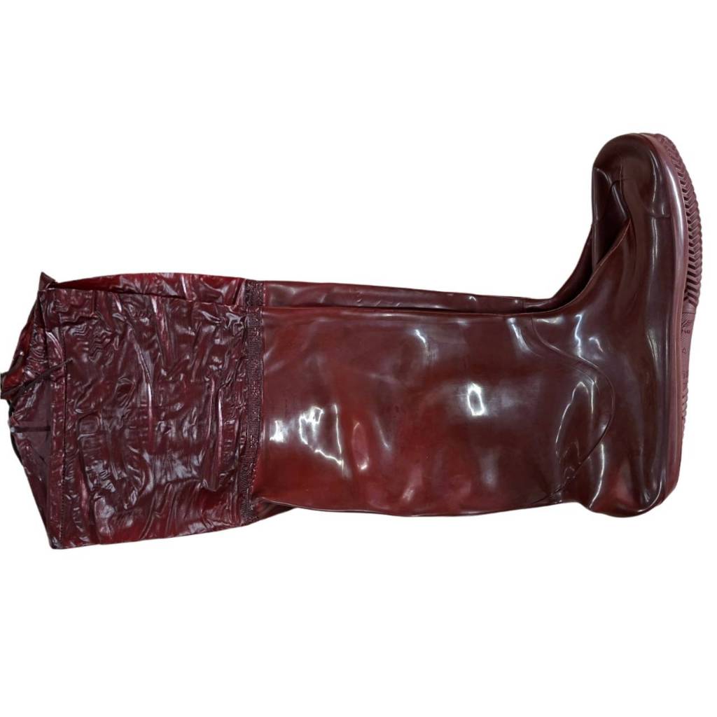 รองเท้าบูท นินจา ลุยโคลน รองเท้าบู๊ทยาว 60cm สีน้ำตาล  คล่องตัวสูง มีเชือกรัดปรับได้ กันน้ำใส่ทํานาทําสวน ...นุ่ม ยืดหยุ - รูปที่ 3