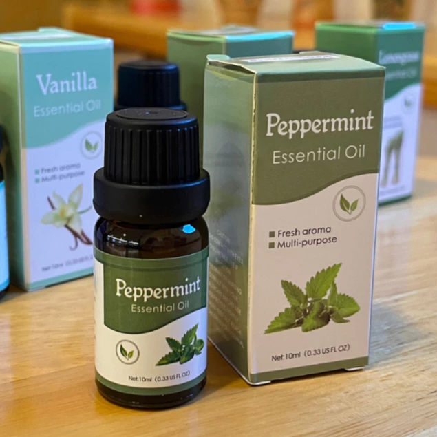 น้ำมันหอมระเหย กลิ่นเปปเปอร์มินต์ สําหรับเครื่องทําความชื้นอโรมา (Peppermint Essential Oil) ขนาด 10 ml