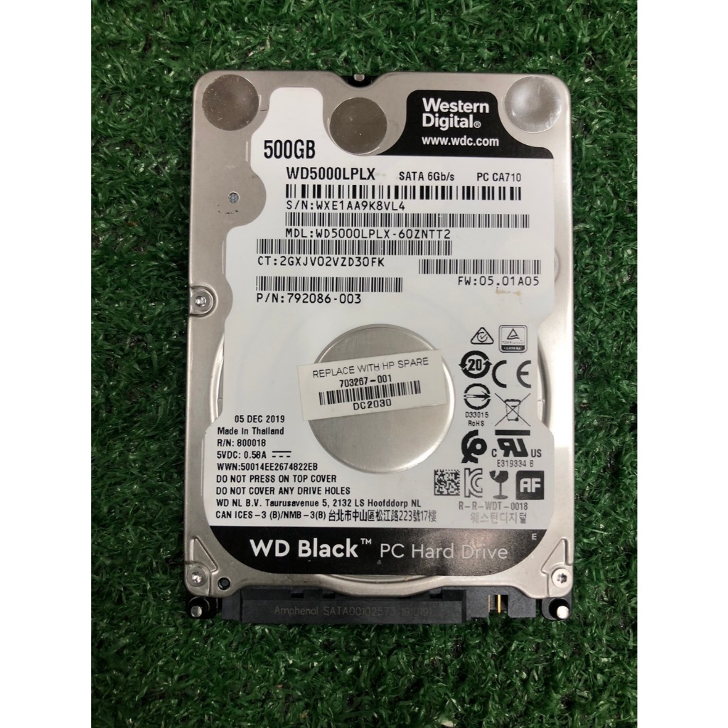 HDD 500GB ยี่ห้อ WD BLACK SPEED 7200RPM ขนาด 2.5"